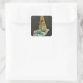 cadeau voor chocolade-ijs vierkante sticker (Tas)