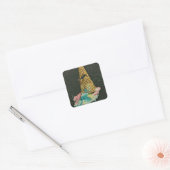 cadeau voor chocolade-ijs vierkante sticker (Envelop)