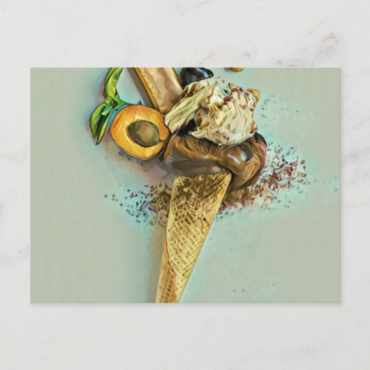 Cadeau voor chocolade ijsliefhebber briefkaart (Voorkant)
