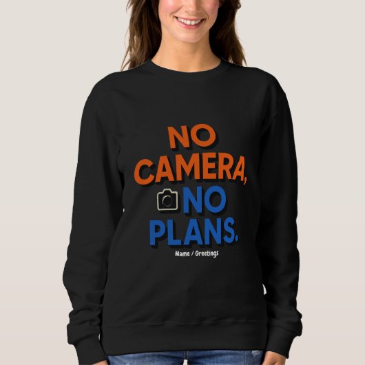 Cadeau voor creatieve levensstijl zonder camera ge trui (Voorkant)