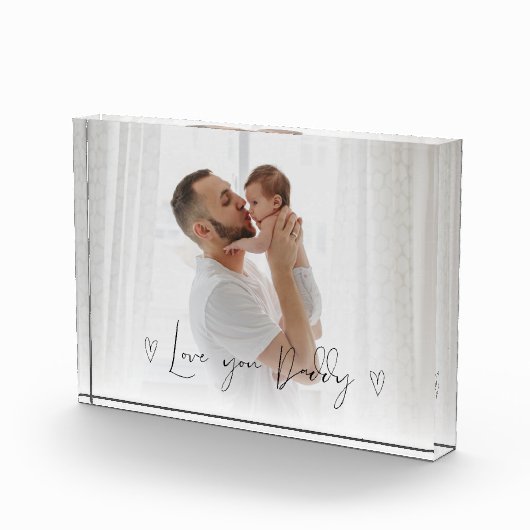 Cadeau voor Daddy Vaderdag Fotocollage Fotoblokken (Rechts)