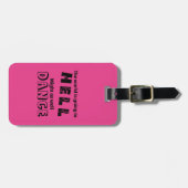 Cadeau voor danser gepersonaliseerde grappige Hell Bagagelabel (Voorkant horizontaal)