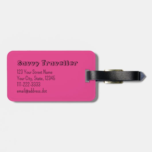 Cadeau voor danser gepersonaliseerde grappige Hell Bagagelabel (Achterkant horizontaal)