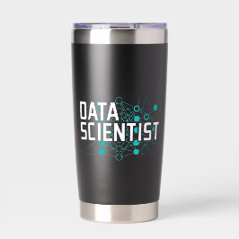 Cadeau voor Data Scientist Data Analist Geïsoleerde Drinkbeker