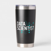 Cadeau voor Data Scientist Data Analist Geïsoleerde Drinkbeker (Achterkant)