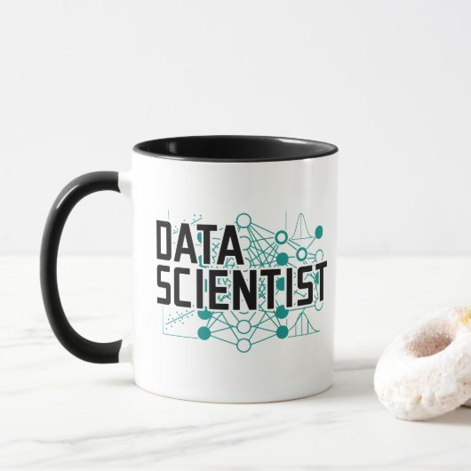 Cadeau voor Data Scientist Data Analist Mok (Met donut)