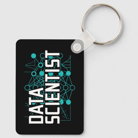 Cadeau voor Data Scientist Data Analist Sleutelhanger (Achterkant)