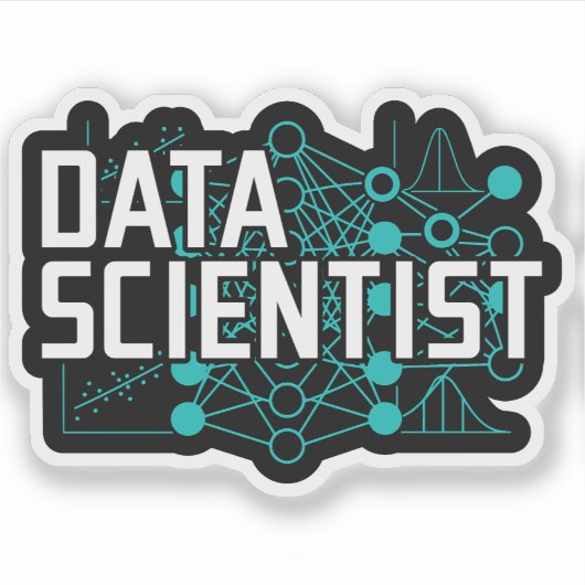 Cadeau voor Data Scientist Data Analist Sticker (Voorkant)