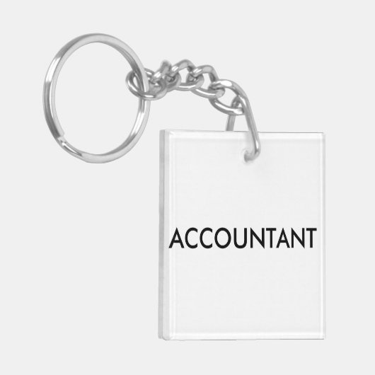 Cadeau voor de accountant sleutelhanger (Voorkant Links)