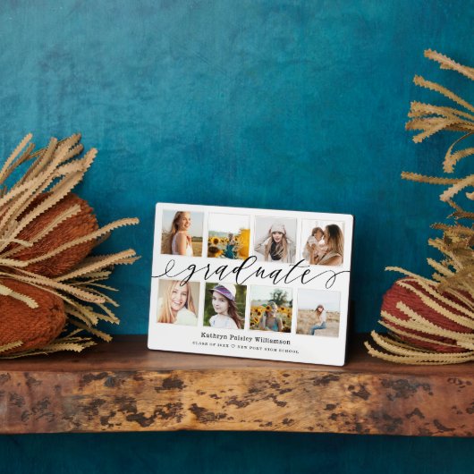 Cadeau voor de Afstuderen | Afstuderen fotocollage Fotoplaat (Zijkant)