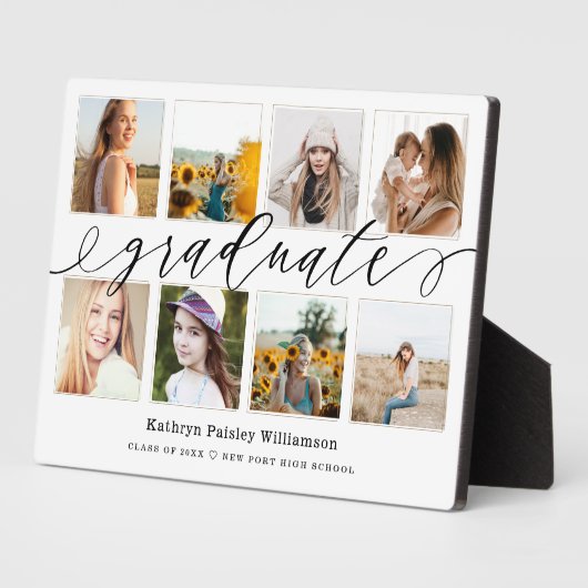 Cadeau voor de Afstuderen | Afstuderen fotocollage Fotoplaat (Zijkant)