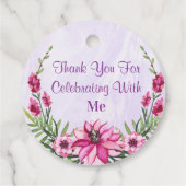 Cadeau voor de babyborrel bedankjes labels (Achterkant)