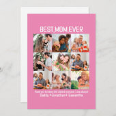 Cadeau voor de beste moeder ooit Familie Fotocolla Feestdagenkaart (Voorkant / Achterkant)
