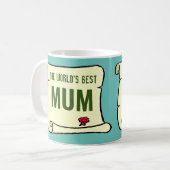 Cadeau voor de Beste Moeder van de Wereld. Koffiemok (Voorkant links)