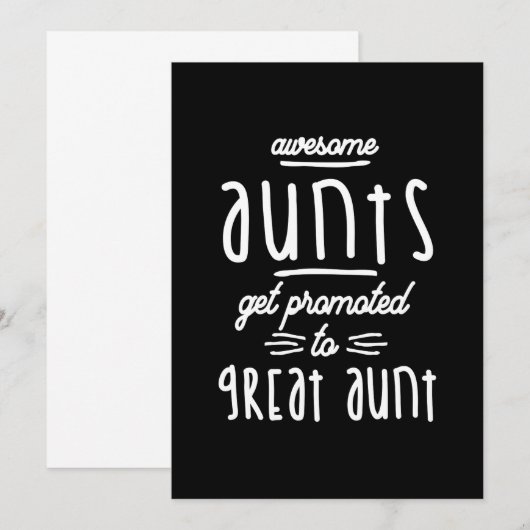 Cadeau voor de eerste keer - Grote tante Bedankkaart (Voorkant / Achterkant)