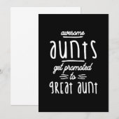 Cadeau voor de eerste keer - Grote tante Kaart (Voorkant / Achterkant)