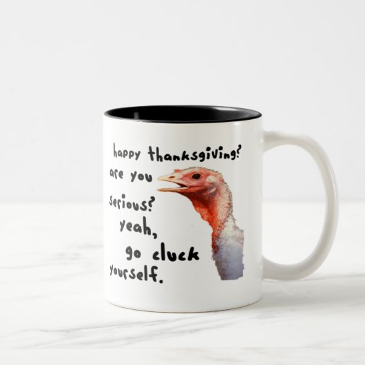 Cadeau voor de gastheer: Grappige Thanksgiving kal Tweekleurige Koffiemok (Rechts)