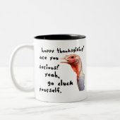 Cadeau voor de gastheer: Grappige Thanksgiving kal Tweekleurige Koffiemok (Links)