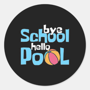 Cadeau voor de laatste schooldag zomer vakantie ronde sticker