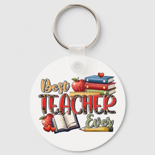 Cadeau voor de leraar | Beste leraar ooit Sleutelhanger (Voorkant)
