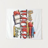 Cadeau voor de leraar | Beste leraar ooit Wandkleed (Voorkant (horizontaal))