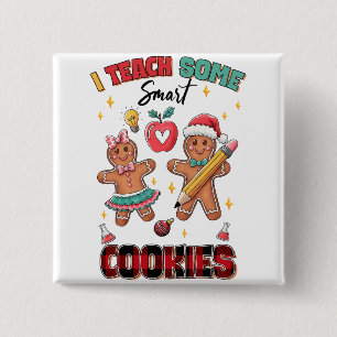 Cadeau voor de leraar Ik onderwijskundige koekje Vierkante Button 5,1 Cm
