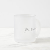 Cadeau voor de leraar matglas koffiemok (Voorkant rechts)