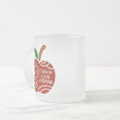 Cadeau voor de leraar matglas koffiemok (Voorkant links)
