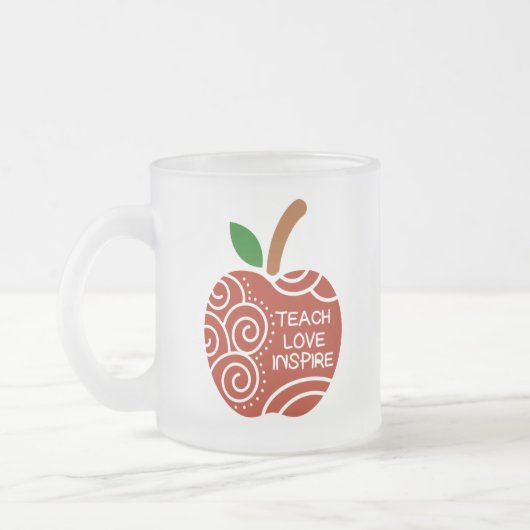 Cadeau voor de leraar matglas koffiemok (Links)