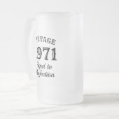 cadeau voor de mok van  gefrosted bier voor 50th B (Voorkant links)