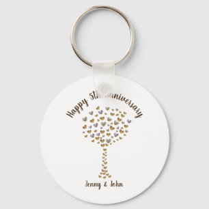 cadeau voor de vijfde huwelijksdag sleutelhanger