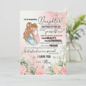 Cadeau voor dochter | Brief aan mijn dochter van m Kaart (Staand voorkant)