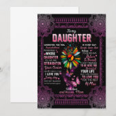 Cadeau voor dochter | Brief aan mijn dochter van m Kaart (Voorkant / Achterkant)