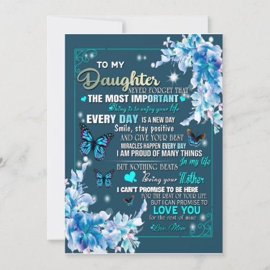 Cadeau voor dochter | Brief aan mijn dochter van m Kaart (Voorkant)