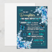 Cadeau voor dochter | Brief aan mijn dochter van m Kaart (Voorkant / Achterkant)