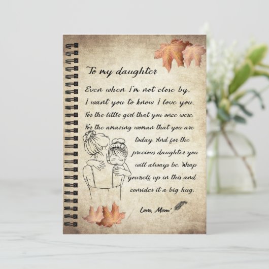 Cadeau voor dochter | Brief aan mijn dochter van m Kaart (Staand voorkant)