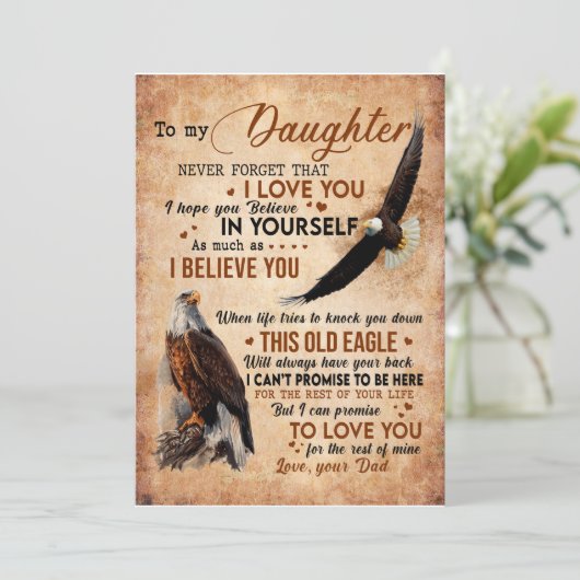 Cadeau voor dochter | Brief aan mijn dochter van p Kaart (Staand voorkant)