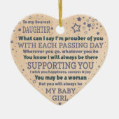 Cadeau voor Dochter Keramisch Ornament (Voorkant)