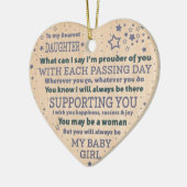 Cadeau voor Dochter Keramisch Ornament (Links)