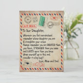 Cadeau voor dochter | Voor onze dochter liefde van Kaart (Staand voorkant)