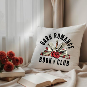 Cadeau voor donkere romantische boekenliefhebber kussen