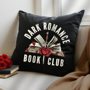 Cadeau voor donkere romantische boekenliefhebber kussen