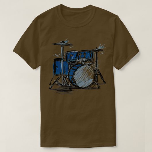 cadeau voor drummer Dradentrommels T-shirt (Design voorkant)