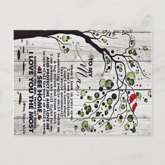 Cadeau Voor Echter | Aan Mijn Echter Liefdevolle B Aankondigingskaart (Voorkant)