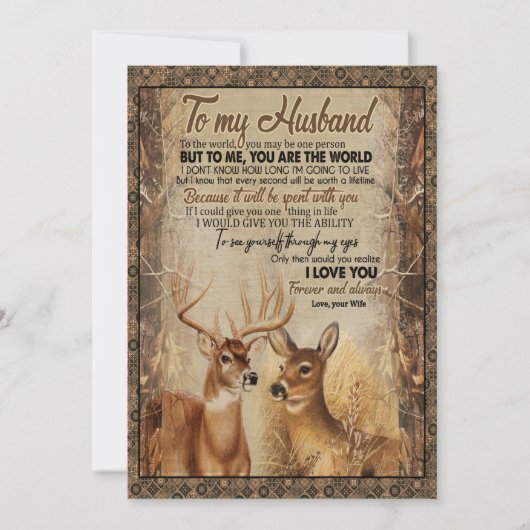 Cadeau voor echtgenoot | Brief aan mijn echtgenoot Feestdagenkaart (Voorkant)