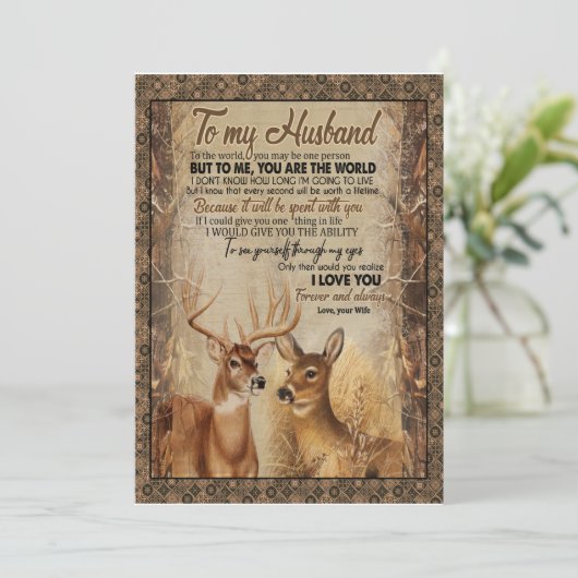 Cadeau voor echtgenoot | Brief aan mijn echtgenoot Kaart (Staand voorkant)