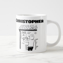 Cadeau voor een Alarm Fitter met Naam Grote Koffiekop