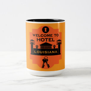 Cadeau voor een gevangenisbezoek tweekleurige koffiemok