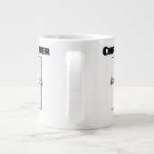 Cadeau voor een Glazier met Naam Grote Koffiekop (Achterkant)