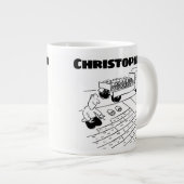 Cadeau voor een Lawn Turf Layer met Naam Grote Koffiekop (Voorkant rechts)